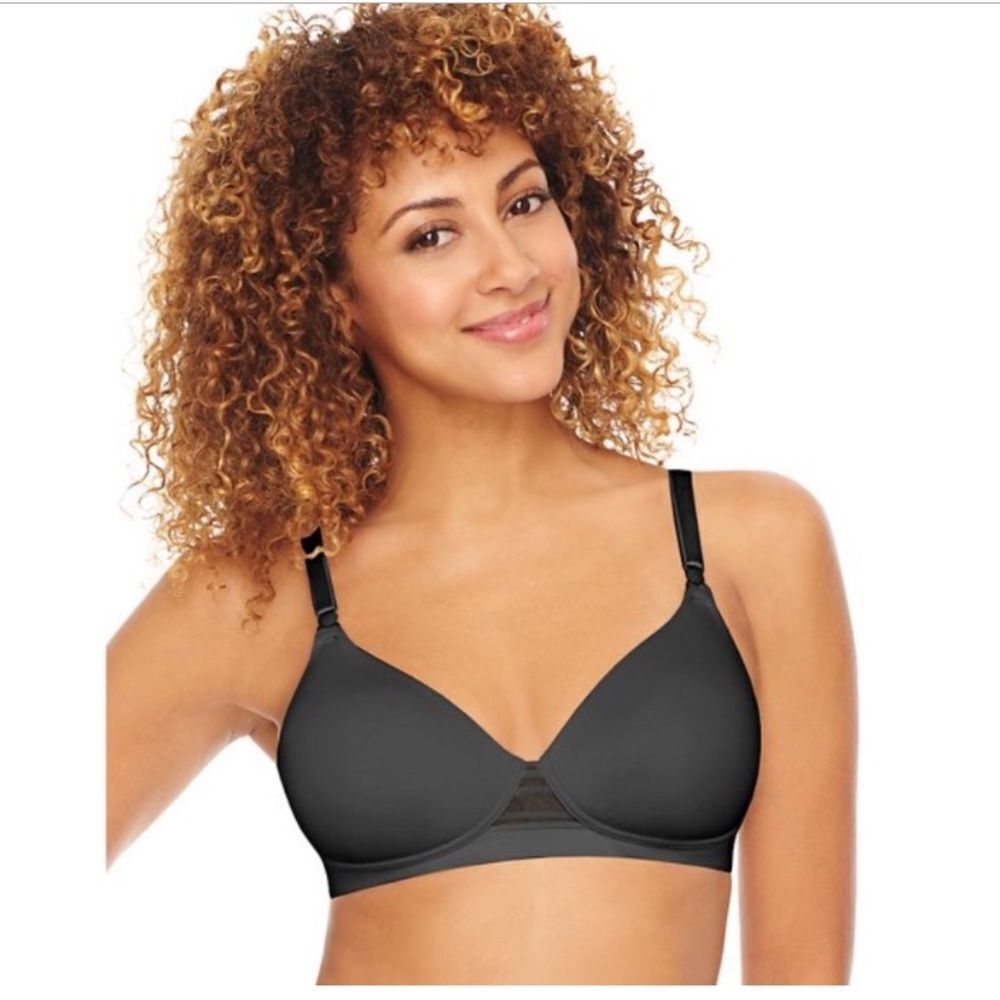 Hanes Ultimate Black Lightweight Comfort Size M Intimate Women’s Bras